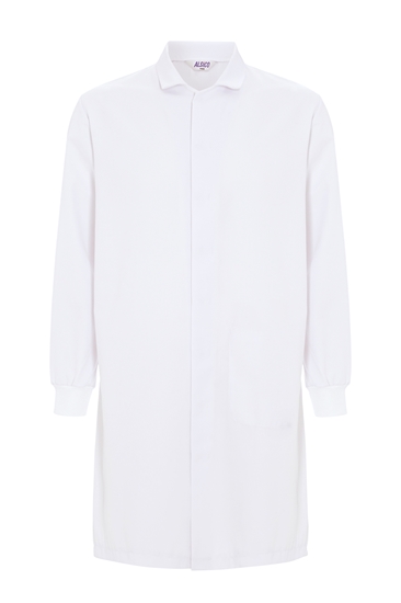 Picture of Food Trade Coat with Knitted Cuffs (245gsm) - Super White