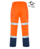 Picture of Gryzko® Hi Vis Contrast Trouser - Hi Vis Orange/Navy