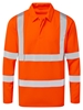 Picture of Industrial Launderable Hi-visibility Long sleeve Polo Shirt - Orange