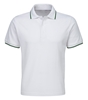 Picture of Single Tipped Polo Shirt - White/Bottle Green
