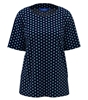 Picture of Round Neck Blouse - Navy/Aqua Ella Print