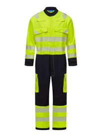 Picture of Hi-vis fr arc coverall - hi-vis yellow/navy