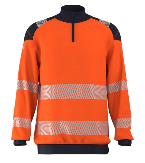 Picture of Hi-vis sweatshirt - Hi Vis Orange/Navy