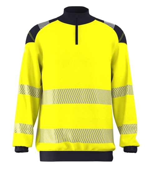Picture of Hi-vis sweatshirt - Hi Vis Yellow/Navy