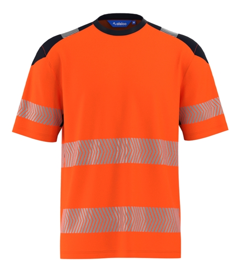 Picture of Hi-vis t-shirt - Hi Vis Orange/Navy