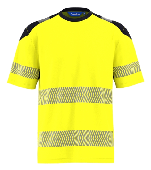 Picture of Hi-vis t-shirt - Hi Vis Yellow/Navy