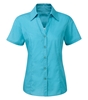 Picture of Semi-Fitted Short Sleeve Blouse - Teal