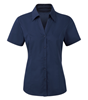 Picture of Semi-Fitted Short Sleeve Blouse - Navy