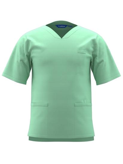 Picture of Unisex V-Neck Scrub Top - Eau De Nil
