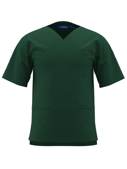 Picture of Unisex V-Neck Scrub Top - Bottle Green