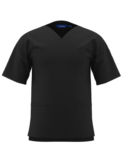 Picture of Unisex V-Neck Scrub Top - Black