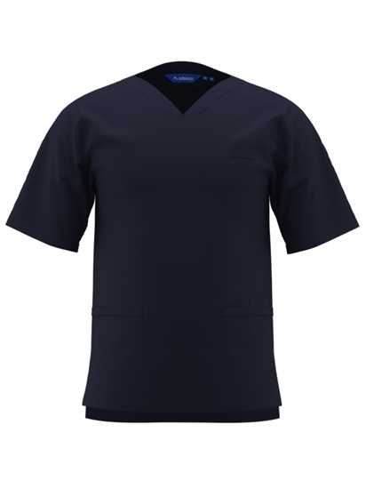 Picture of Unisex V-Neck Scrub Top - Navy