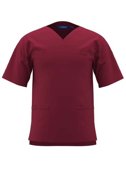 Picture of Unisex V-Neck Scrub Top - Garnet