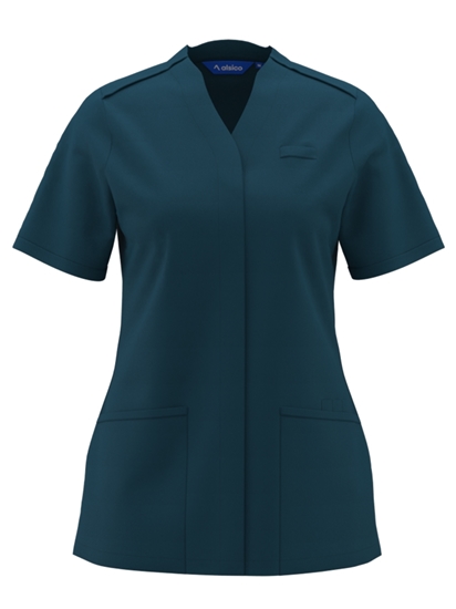 Picture of Female Notch Neck Tunic - Caribbean Blue