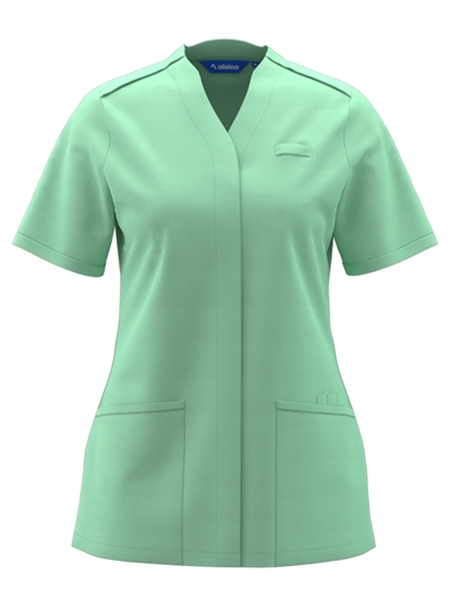 Picture of Female Notch Neck Tunic - Eau De Nil