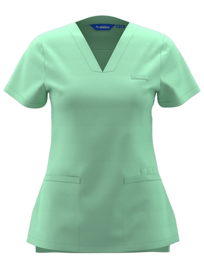Picture of Female V-Neck Scrub Top - Eau De Nil