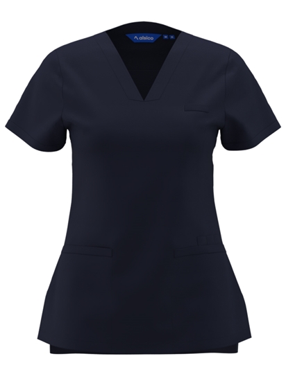 Picture of Female V-Neck Scrub Top - Navy